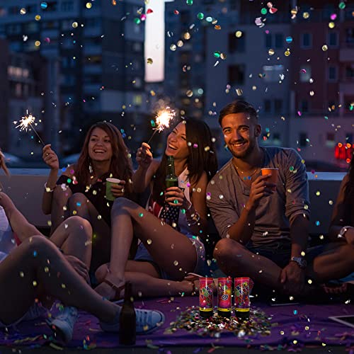 Image of 8 PCS Confetti Poppers Cannons for Wedding Birthday Graduation Baby Shower Fun Party Supplies Decorations and Favors