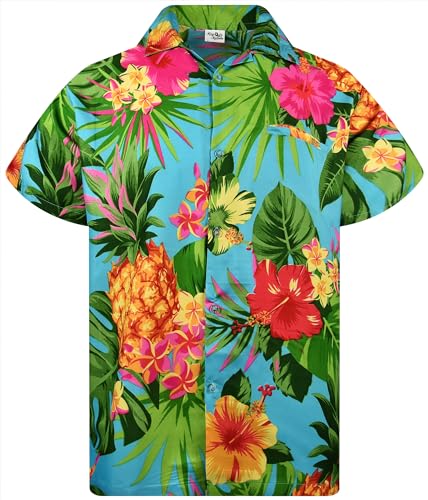 Amazon.com: KING KAMEHA Funky Hawaiian Shirt, Shortsleeve