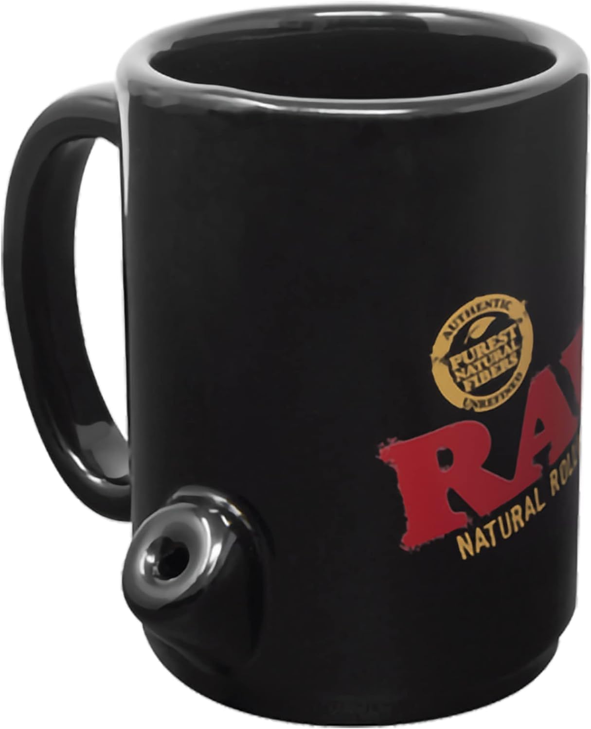 Vastu Novelty RAW Wake Up and Bake Up Coffee Cup - RAWthentic Multifunctional Drinking Mug, Black, 10 Ounces / 296ml