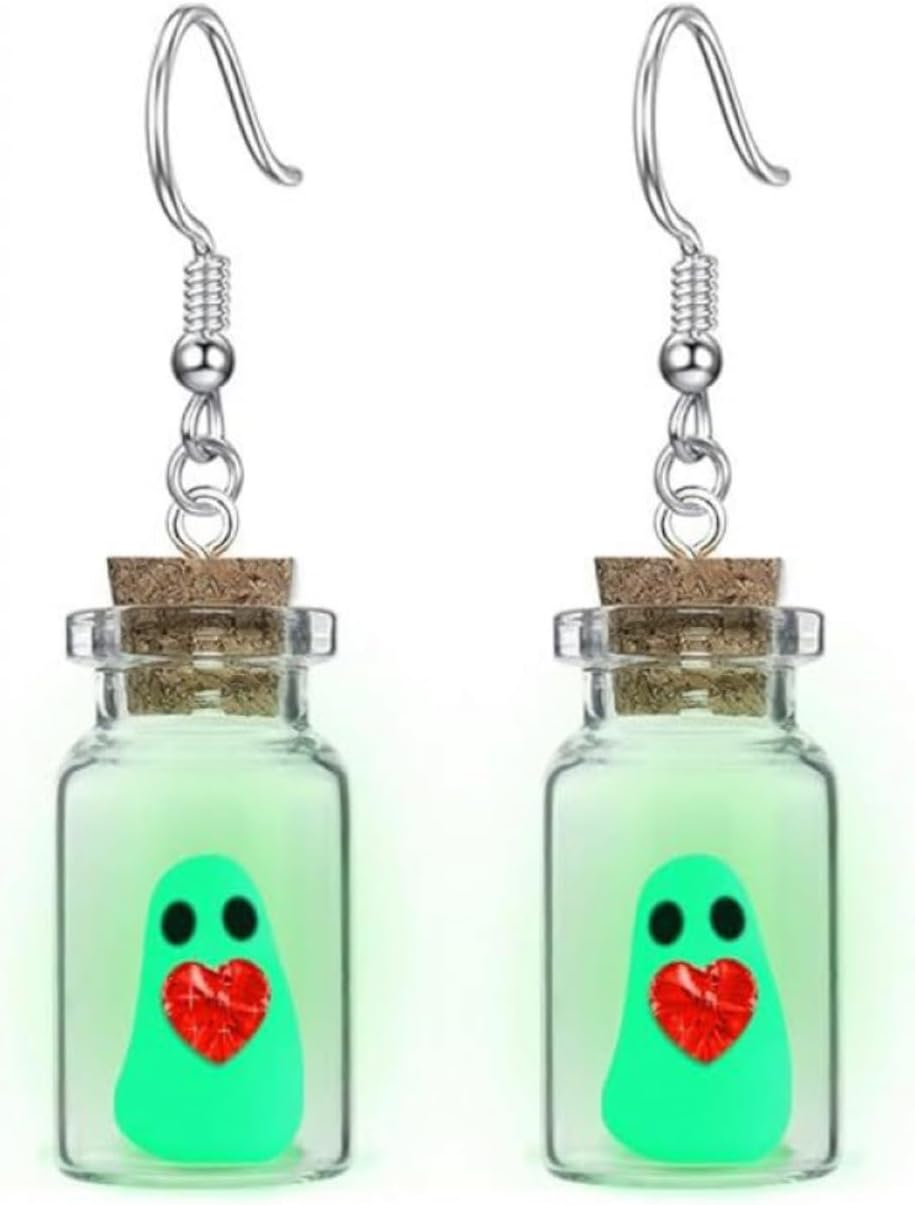 Glow in the Dark Ghost Earrings Halloween Ghost Earrings Cute Ghosts Earring Dangle Halloween Costumes Woman 2025 Halloweens Jewelry Gifts for Women