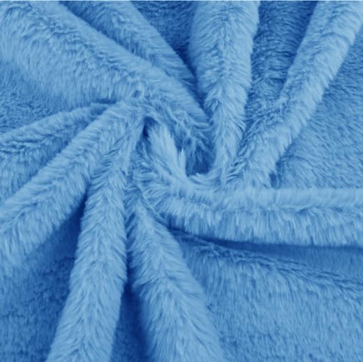 Image of Shaggy Faux Fur Fabric, Super Soft, 6 X 5 Feet (Blue)
