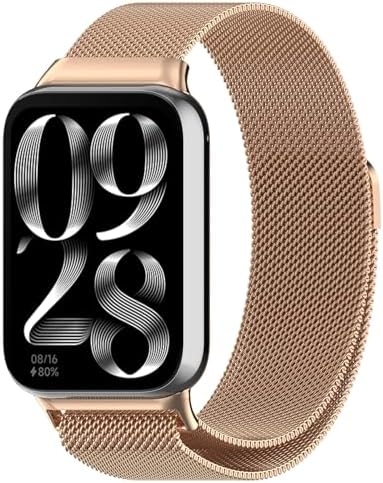 O Ozone Milanese Loop Strap for Xiaomi Redmi Watch 5/ Watch 4, MI Band 9 Pro/8 Pro| Stainless Steel Magnetic Adjustable Mesh Metal Watch Bands for Men and Women