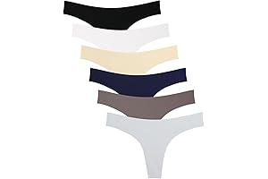 Women's Seamless Microfiber Soft Low-Rise Thongs