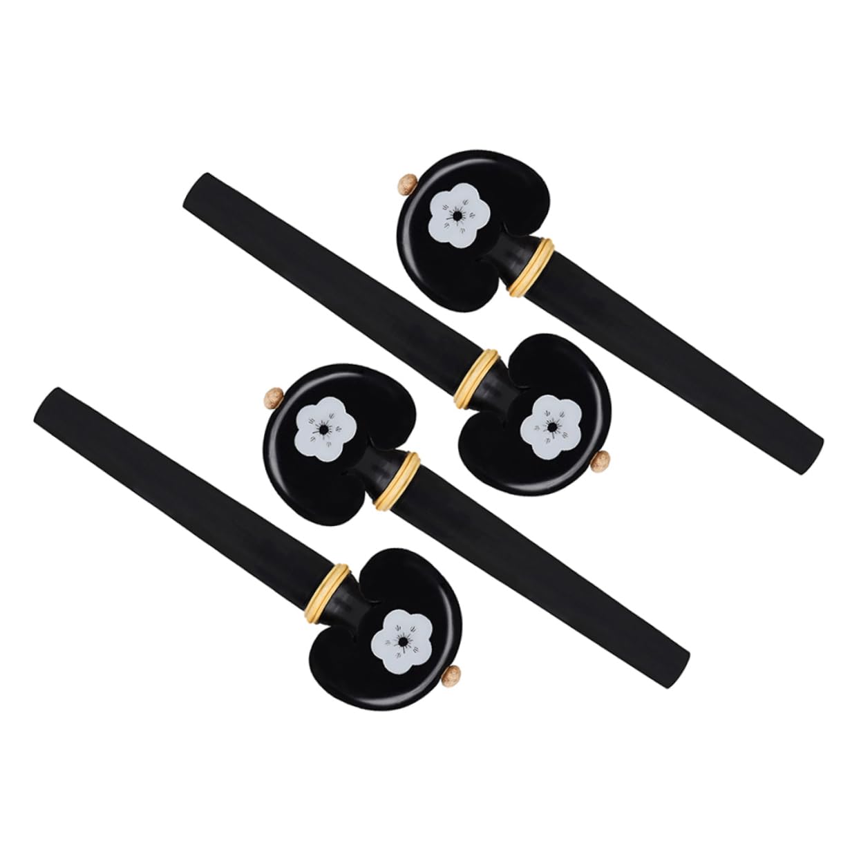Abaodam 4 Pack Wooden Cello Tuning Pegs Tuner Keys String Tuning Pegs Cello Supplies Non-slip Knob for
