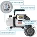 XtremepowerUS 1/4HP Rotary Vane Vacuum Pump for Automotive Air Conditioner Resin Degassing Refrigeration HVAC A/C R410a R134 (3.5 CFM), w/Vacuum Oil