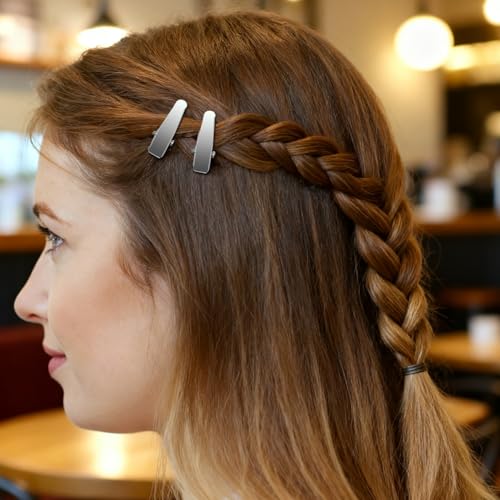 50 Piezas Pinzas de Metal Cocodrilo para Cabello, Clips Pequeños para Manualidades, Accesorios de Cabello, Suministros DIY, Color Plateado, 1 Pulgada miniatura 5