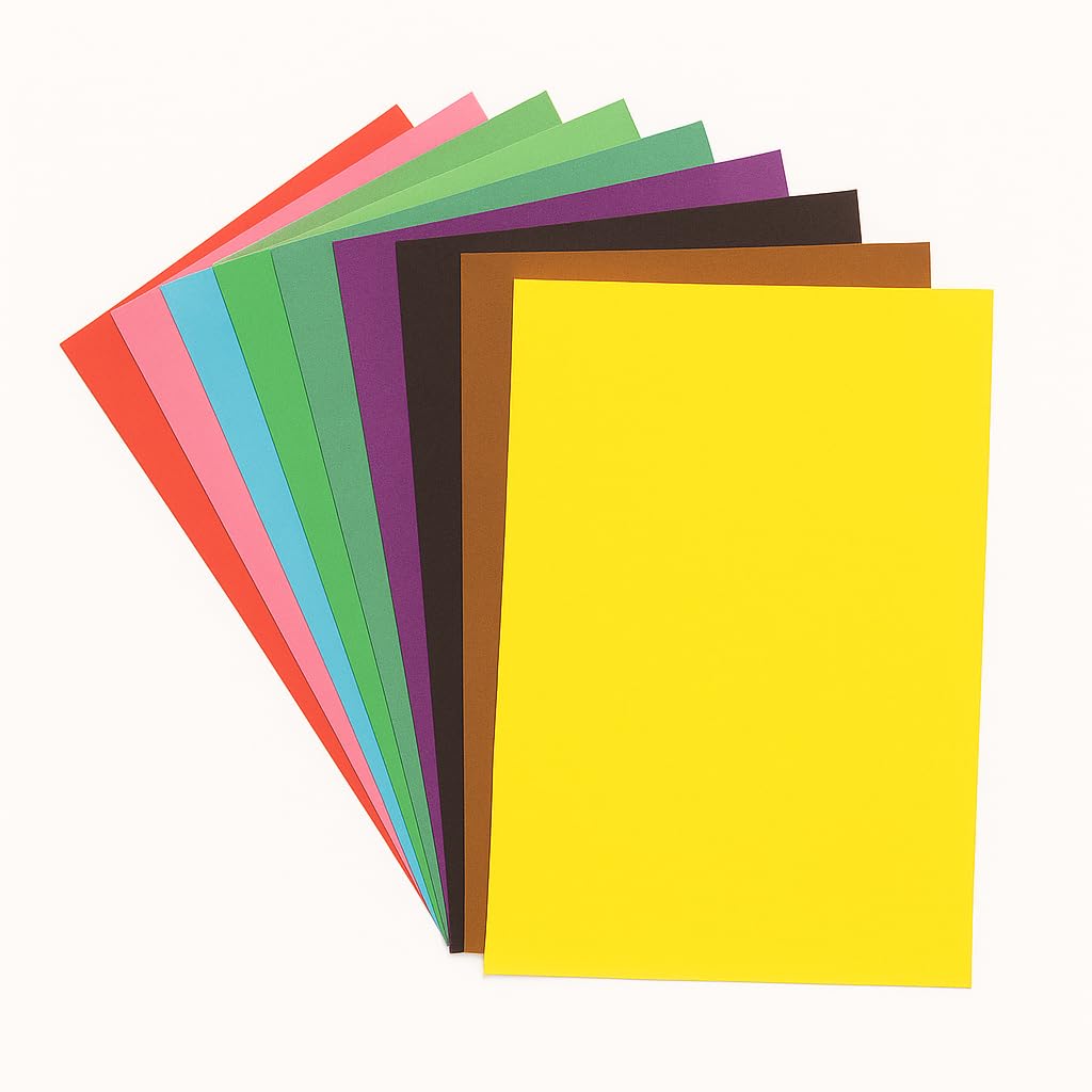 A4 Size Chart Paper (Pack of 20 Sheets) – Multicolor – Thick Sheets ...