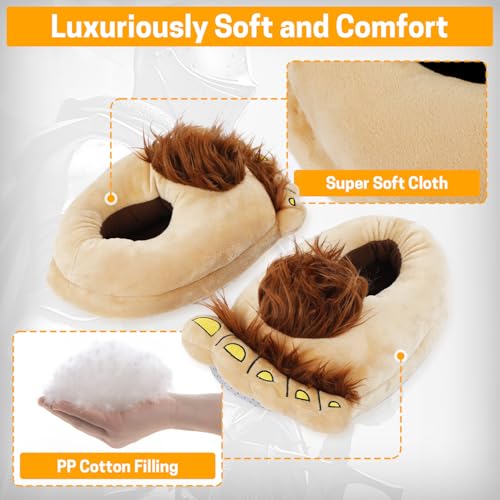 GNEGNI Novelty Winter Warm Slippers, Big Feet Monster Costume Slippers for Men Women Kids Indoor3