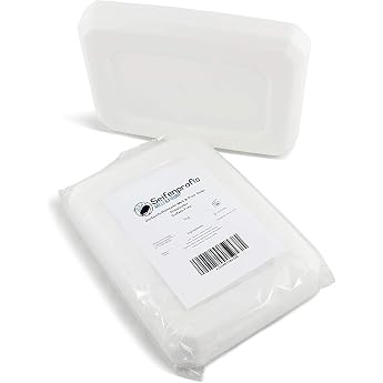 Organic Shea Butter Glycerin Soap, Raw Soap, Soap Base for Soap Casting, Soothing, 100% Vegan, SLS Free, 0.9 kg