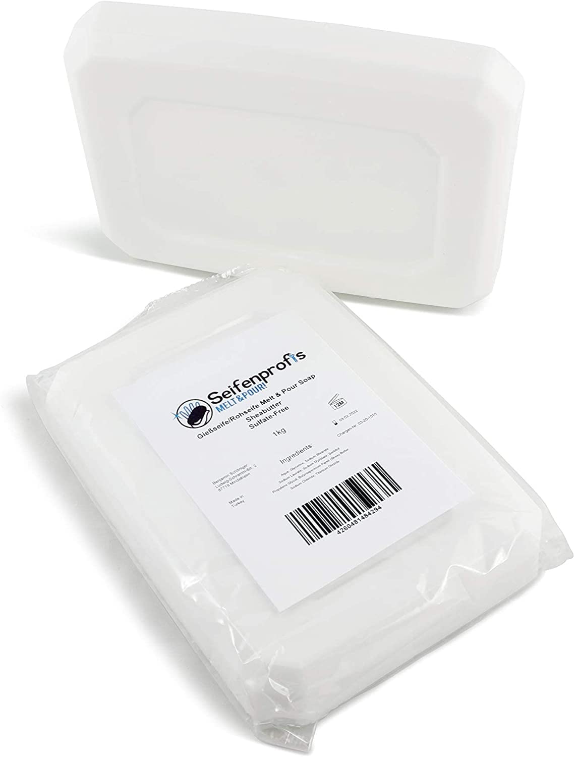 Photo 1 of 2pk- Seifenprofis 2 LB - SHEA BUTTER - Melt and Pour Glycerin Soap Base, Crafting and Soap Making, SLS-free, Vegan, Cruelty Free