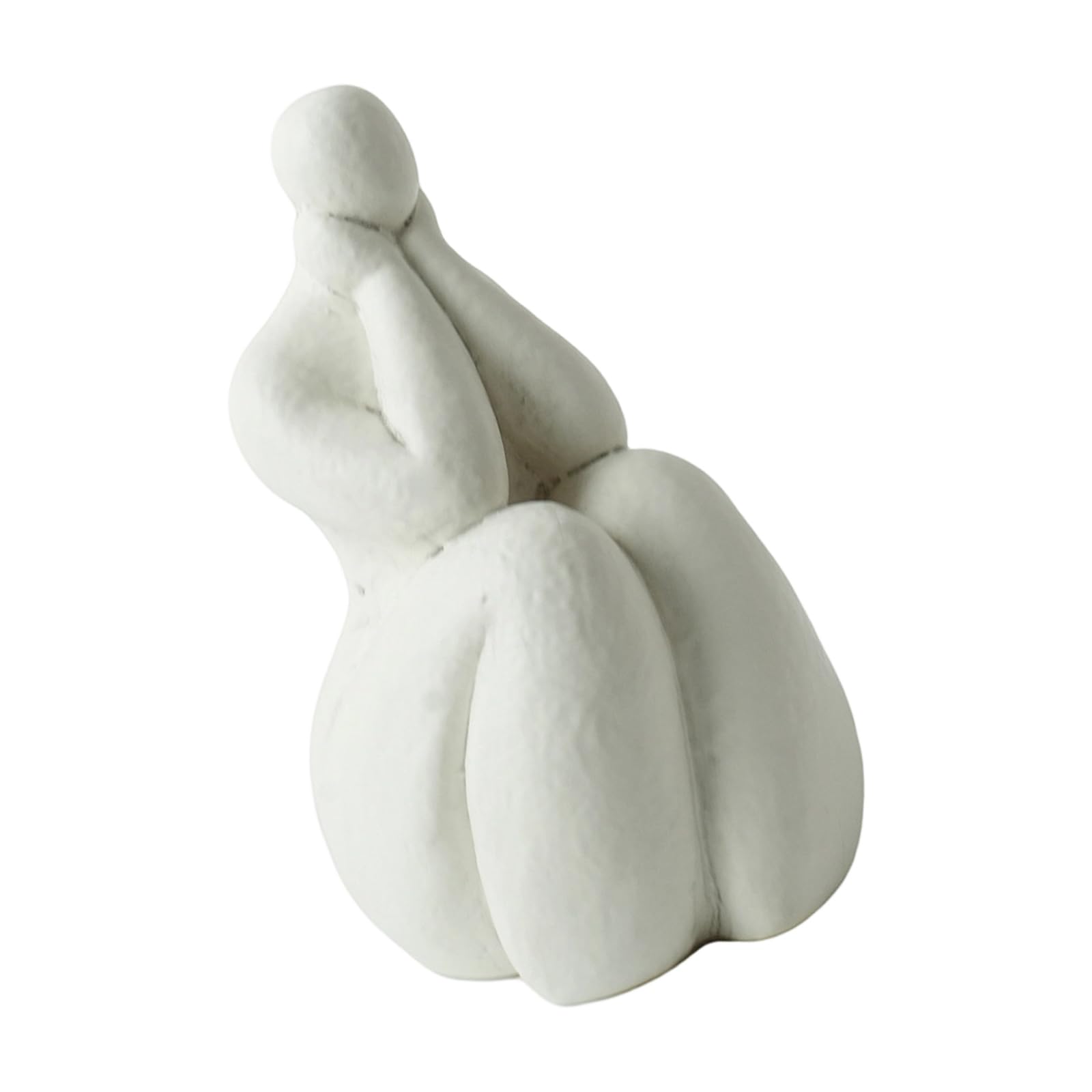 Greabuy Abstract Resin Seated Figure Sculpture 8.5x7x12cm Japanese Aesthetic Home Decor Statue Resin Sculpture