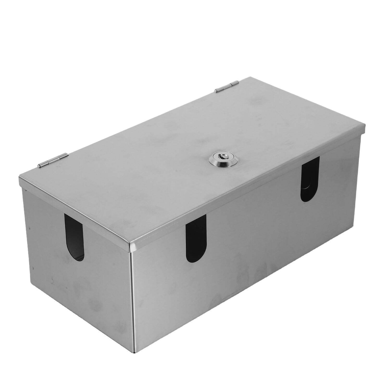 Gatuida Edelstahl Steckdosenbox mit Schloss Wetterfeste Abschließbare Außensteckdosen-abdeckung Diebstahlschutz Elektroanschluss Schutzbox für Outdoor Stabiles Rostfreies Gehäuse Einfache