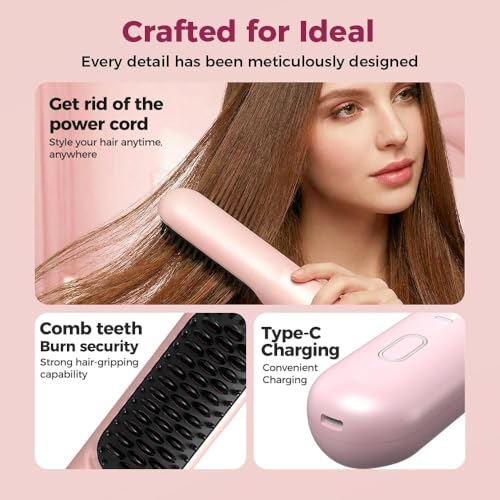Cepillo alisador inalámbrico Go Brush Pro para cabello corto miniatura 3