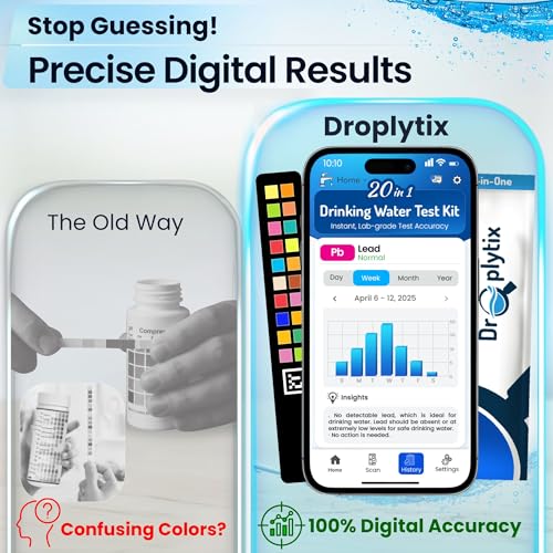 Image of 20-in-1 Drinking Water Test Kit with App, Digital Water Tester for Drinking Water, Home Water Test Kit, Well Water Testing Kit, Water Test Strips for Lead, Hardness, Chlorine, Nitrate & more