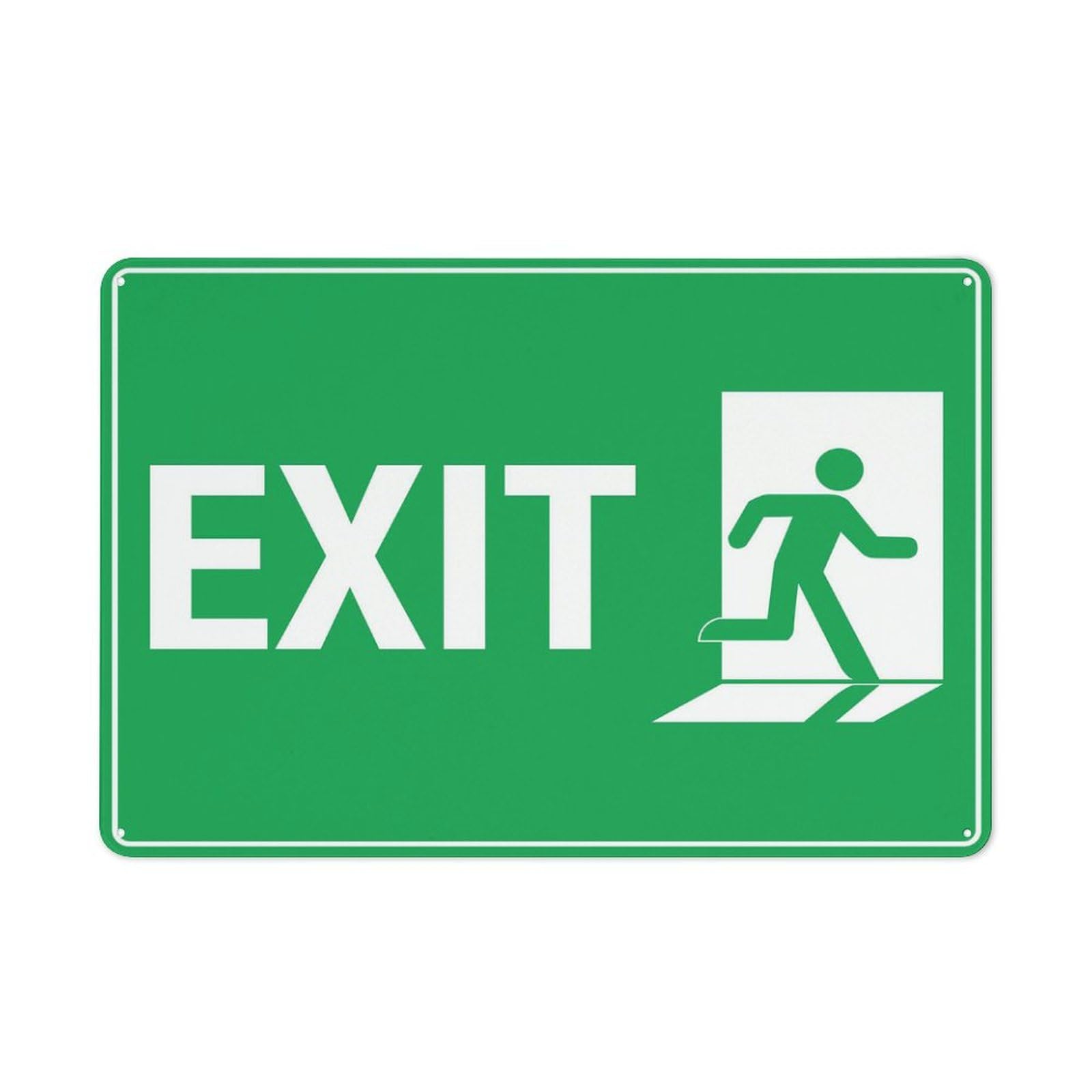 Exit With Icon Sign Outdoor Signs Aluminum 12X8 Inch Uv Ink Printed For House And Business