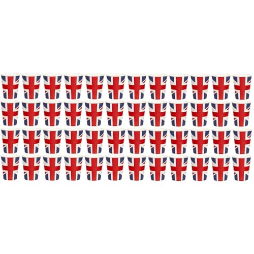 Union Jack Design Paper Cups � Patriotic British Flag Disposable Cups for Parties & Celebrations | Eco-Friendly & Sturdy (48)
