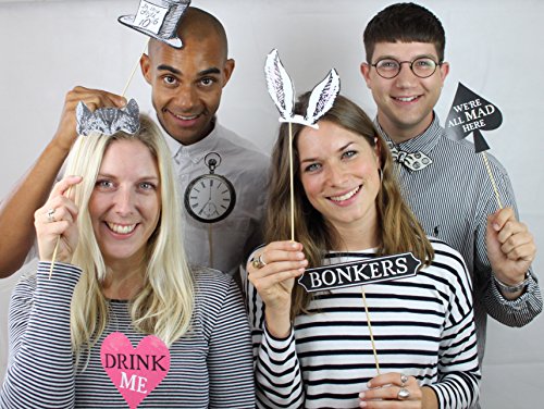 Talking Tables Alice In Wonderland Party Supplies | Photobooth Dress Up Props | Great For Mad Hatter Tea Party, Birthday Party And Baby Shower | 14 Piece Set #TOP6