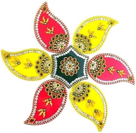 Pack of 2 Leaf Decorative Rangoli Set, Tabletop, Gift for her, Home Decor, Wedding, Return Gift, Decorative Gift,Return Gift