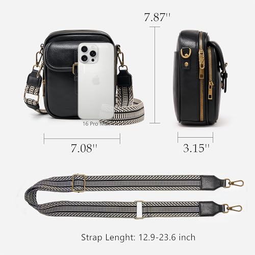 Image of Small Crossbody Bag for Women with Card Slots Vegan Leather Messenger Bag Men Wallet, Cross Body Anti-theft Shoulder Purse