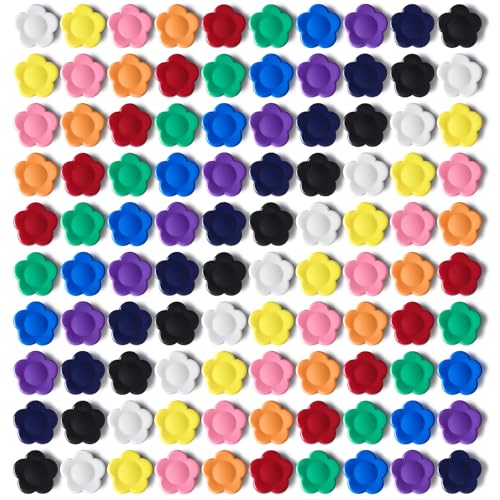 PYJLBX Aimant Frigo - 100PCS Petit Aimant Puissant Tournesol 10 Couleurs, Aimants Tableau Magnétique Décoratifs, Mini Aimant Plat Magnet Frigo Aiment pour Tableau Blanc, Réfrigérateur, Bureau, École