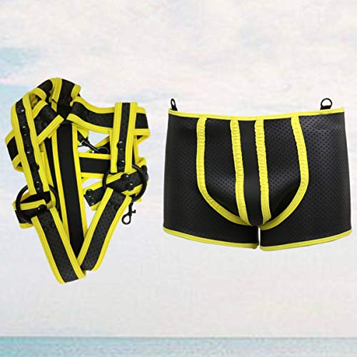 ARTIBETTER 1 Conjunto Punk Cinto de Arnês Corporal Acessórios de Couro Roupas Cosplay para Uso Mascu