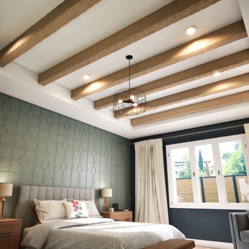 Heritage Timber Salvaged Timber Faux Wood Beam, 3-Sided (U-Beam), 5 1/2"W x 5 1/2"H x 72"L, Primed Tan Finish by Ekena Millwork - Used condition - Image 9