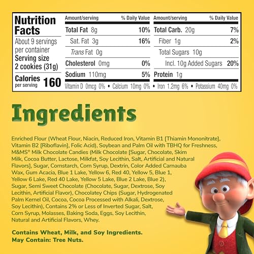 Keebler Chips Deluxe Chocolate Chip Cookies with M&M\'s, 9.75 oz - Thumbnail 2