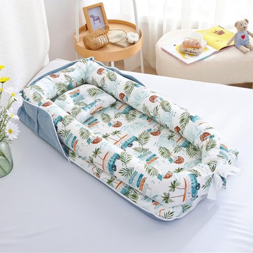 magihandベビーベッド新生児枕ベッドベッドベッド折りたたみ式ポータブルベビーベッドベビーベッド睡眠ポータブル誕生祝い通気性洗濯可能0-24ヶ月 (30)