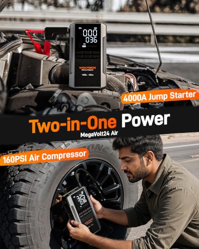 Add WOLFBOX 4000A Car Jump Starter & 160PSI Air Pump - Image 3