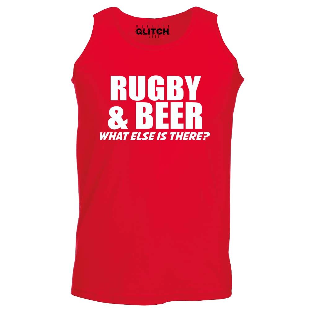 Reality Glitch Men's Rugby & Beer Vest Red