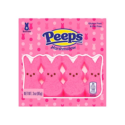 Peep (1 bag) Easter Pink Marshmallow Bunny Candy - 8 Bunnies per Bag - Gluten & Fat Free - 3 oz / 85 g