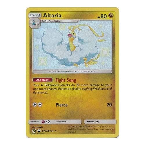 POKÉMON HIDDEN FATES SHINY VAULT SV37/SV94 ALTARIA (HOLO) Toys & Games