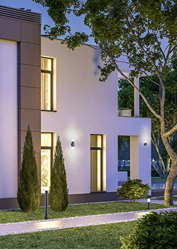 Trio Lighting Lampione Hoosic In Antracite Con Sensore - 3