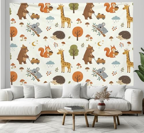 Tapisserie murale brun pour cacher un mur nu grand format 230x180 cm