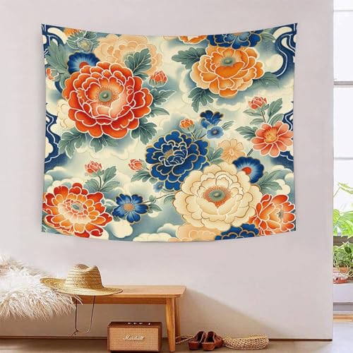 Tapisserie murale effet 3D fleurss grand tissu déco 180x230cm haute netteté