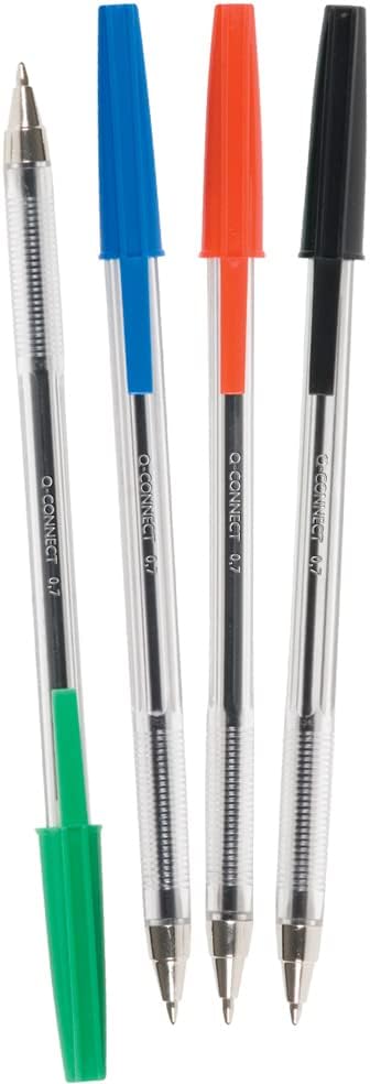 Q-Connect Ballpoint Pen Medium Blue (Pack of 20) KF34043