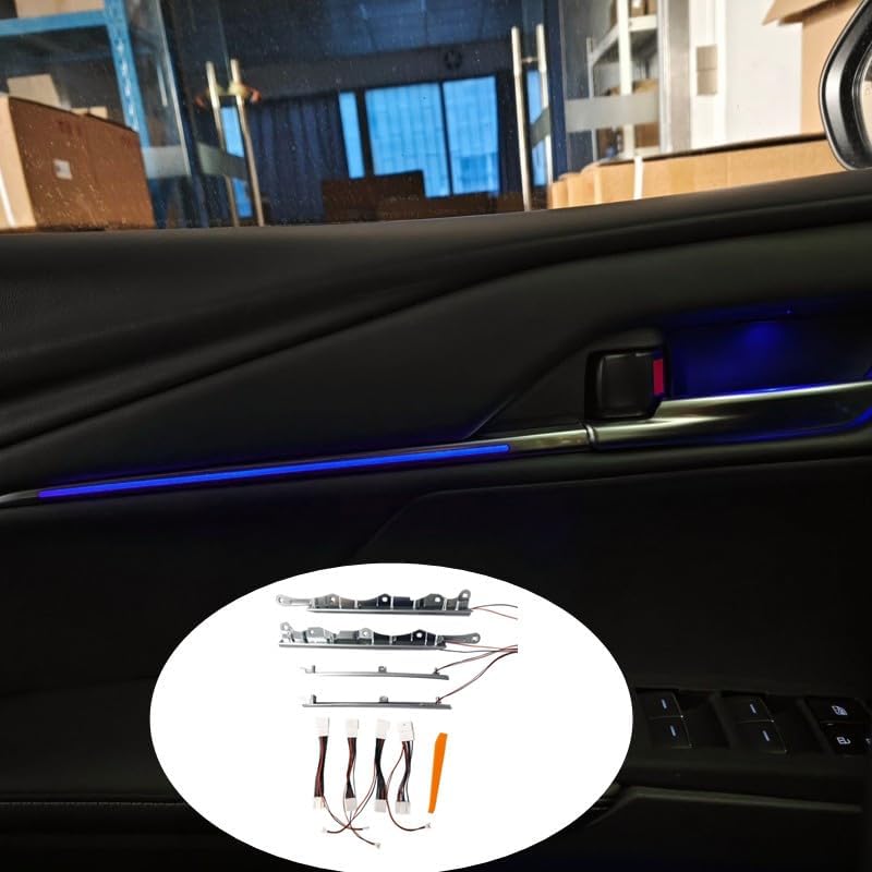 For Toyota Camry 9TH 2024-2026 Blue LED Light Inner Door Decorative Replacement Parts 4pcs Car Accessories