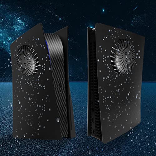Ps5 Plates With Vent, Shockproof Ps5 Cover Plates With Ps5 Middle Skin, Hard Abs Ps5 Replacement Shell Plates Anti-Scratch Ps5 Console Cover Ps5 Face Plates For Ps5 Console Disc Edition - Matte Black #TOP2