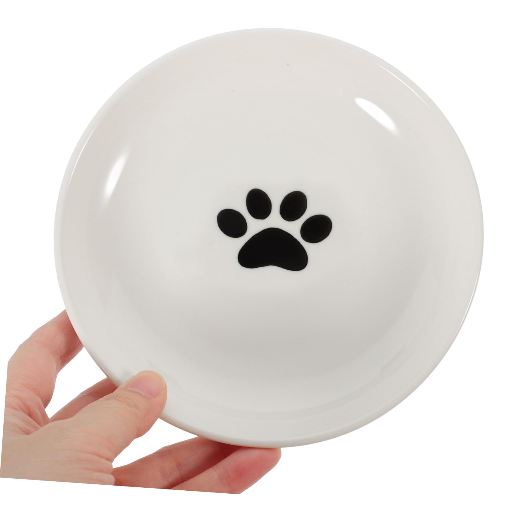 ibasenice Ciotole in Ceramica per Gatti, Piatte e Larghe, Base in Silicone Antiscivolo, 3 Pezzi, una Pappa Confortevole e Sana