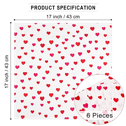 Servilletas de Tela Ruisita Corazones Rojos 43x43 cm Pack 4 miniatura 2