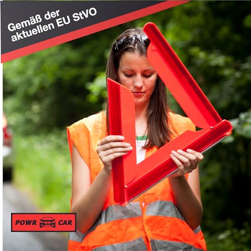 Triangles d'urgence pour voiture et signalisation de panne sur route