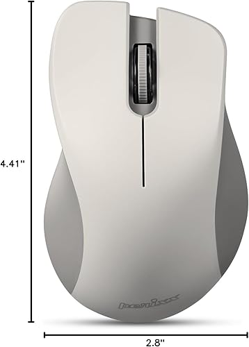 Miniatura 8 de Perixx PERIMICE-621M - Ratón inalámbrico - Clic silencioso con diseño Ergo - Compatible con PC de escritorio y portátil - Inalámbrico 2.4 GHz - Beige