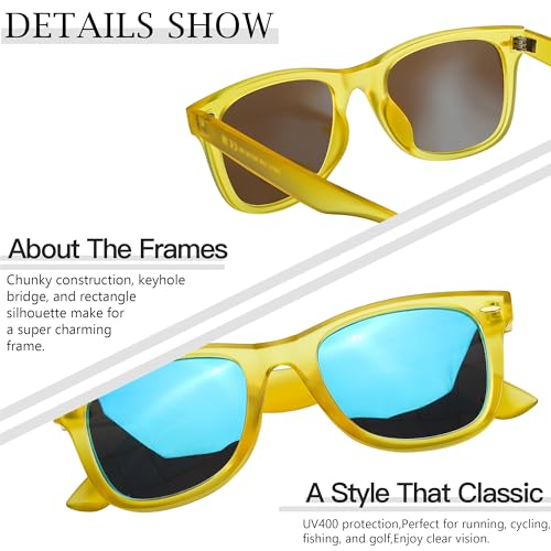 Image of SIPHEW Polarized Sunglasses for Women & Men - UV400 Mirrored Eyewear | Designer Unisex Fashion Sun Glasses w /Medium Fit,Suitable for Any Face Shape,Beach,Everyday Wear