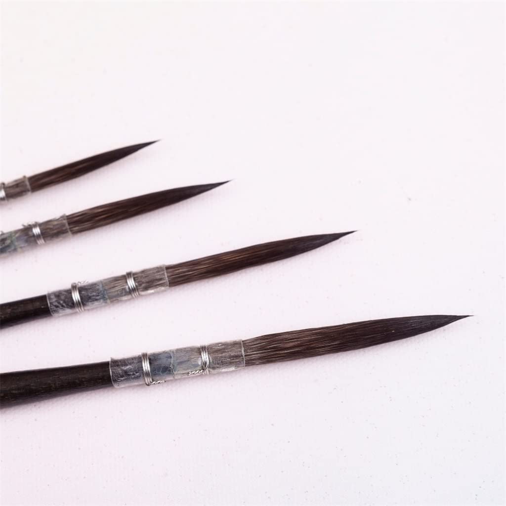 Natual Wood Rod 4 PC Akwarela Qquarelle Gwasz Do Włosów Artykuły Piśmiennicze Narzędzia Pędzel Malarski decorate