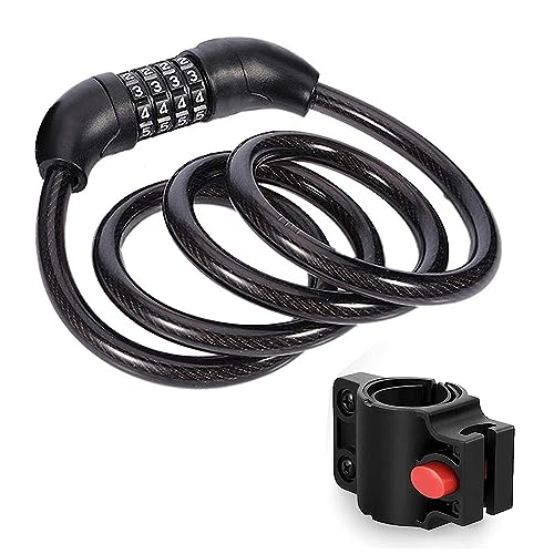 MANOGYAM Cycle Lock | Number Lock | Cable Lock with Bike Mount Holder | Bicycle Lock | Bike Lock | Helmet Lock | 4- Digit Number Lock | Ant- Theft Lock | Safety Lock for Motorcycles (Number Lock) (B0BSND1JLL) Amazon Price History, Amazon Price Tracker