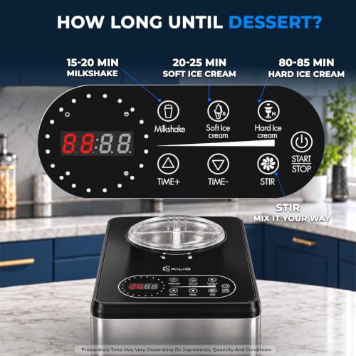 Image of KILIG Dolcina Ice Cream Maker, 4 Modes, 1.5L, LED Touch, IM-02