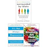Surrounded by Idiots, It's Not Always Depression, How Emotions Are Made The Secret Life Of The Brain 3 Books Collection Set