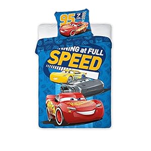 Disney Cars Cot Bed Duvet Cover Set 100×135 + 40×60 cm Cotton