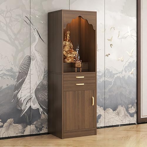 OQTUHWM Altar Table, Solid Wood Meditation Prayer Table, Chinese Feng Shui Buddhist Altar Cabinet, Pooja Cabinet for Home or Temple Worship