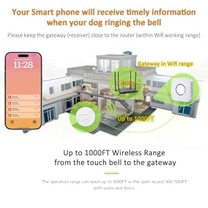 Evernary canine door bell for potty coaching to go exterior upgrate wi fi doggie door bell for canine wifi doggy doorbell with cellphonewaterproof contact button with further giant activate vary   cucciolini doodles